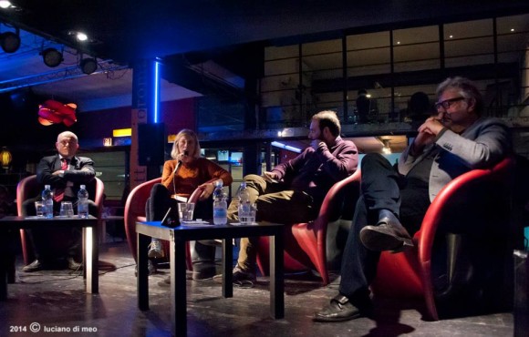 Al Caffè letterario di Via Ostiense con De Cataldo Mattiello Corvo per parlare della città di Roma